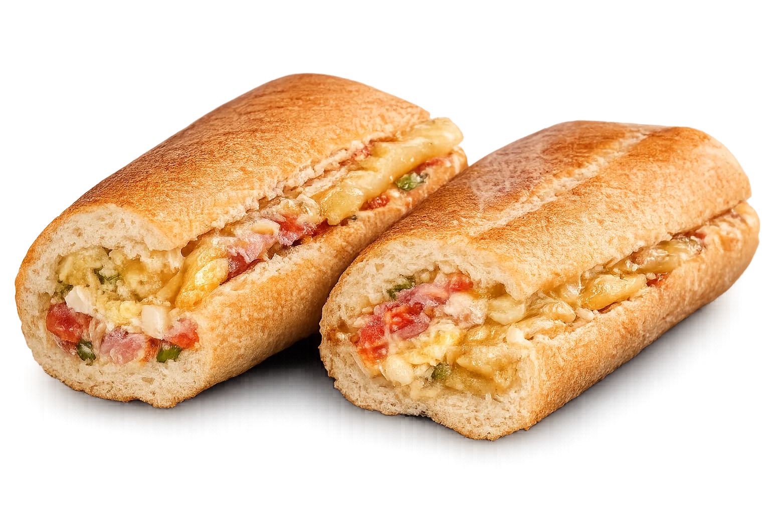 Mediterranean bocadillo baguette with omelette