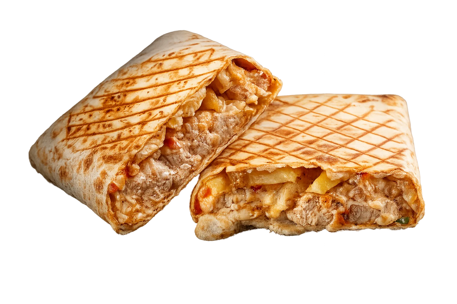 Moroccan French taco loaded with fries and melted cheese